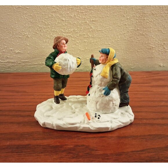 Christmas Village Snowman Building Scene The Impostor Memory Makers Lemax Vtg - Picture 1 of 4